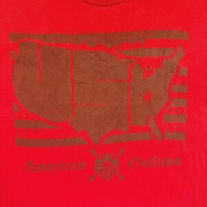 American Outlaws Soccer T-Shirt Small Red USMNT‎ USWNT Football Pulisic USA